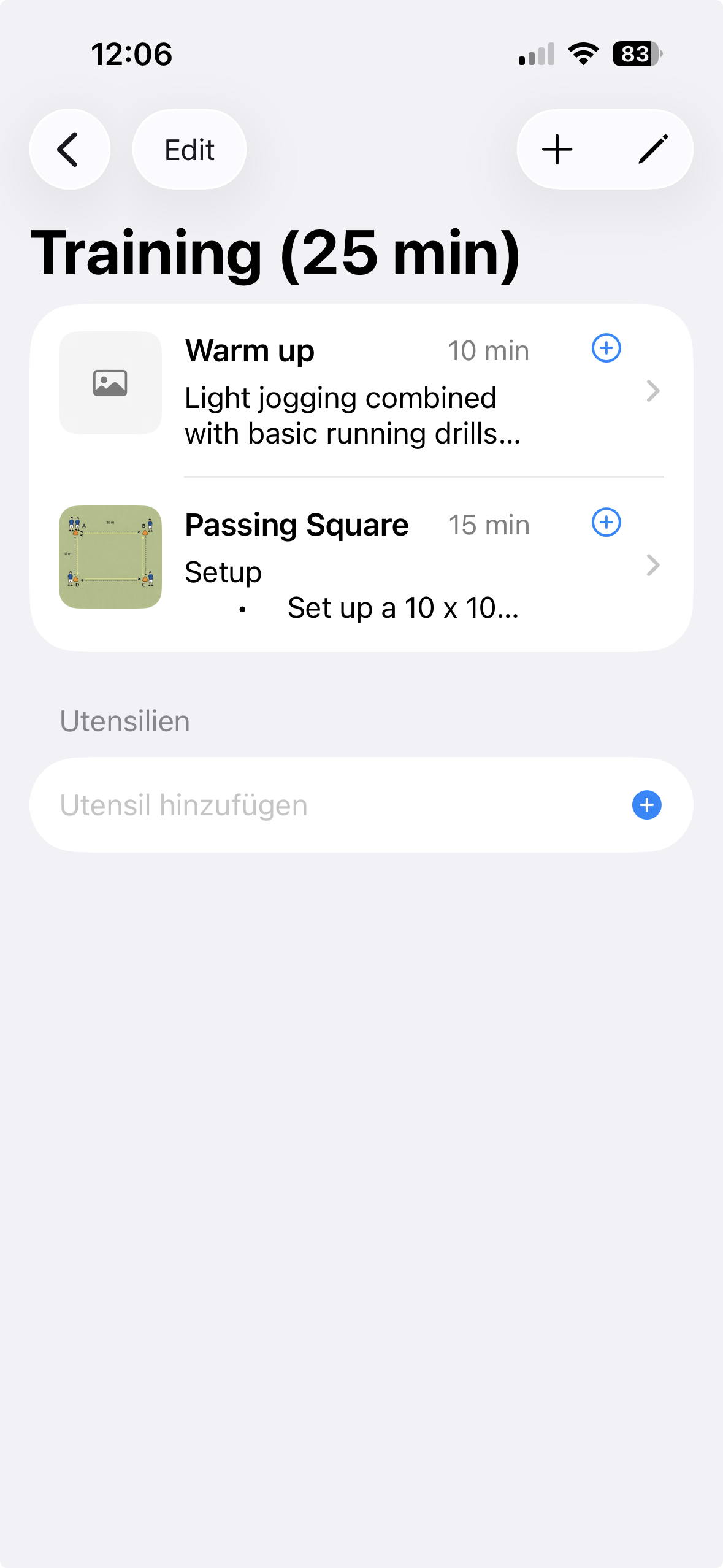 Training details